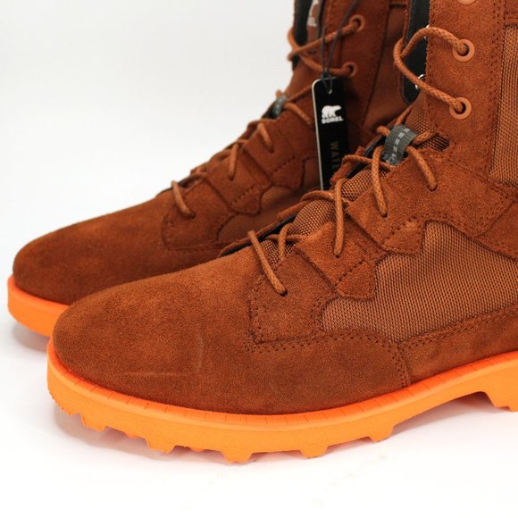 Sorel Caribou OTM Impermeable Waterproof Brown Orange Trail Boots 10.5 Shoe NEW - Picture 3 of 8